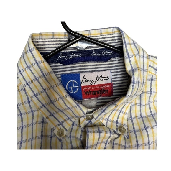 Wrangler George Strait Cowboy Cut Collection Plaid Button Down Shirt Mens - Picture 2 of 4